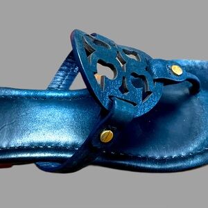 Tory Burch Miller Sparkle Blue Flats